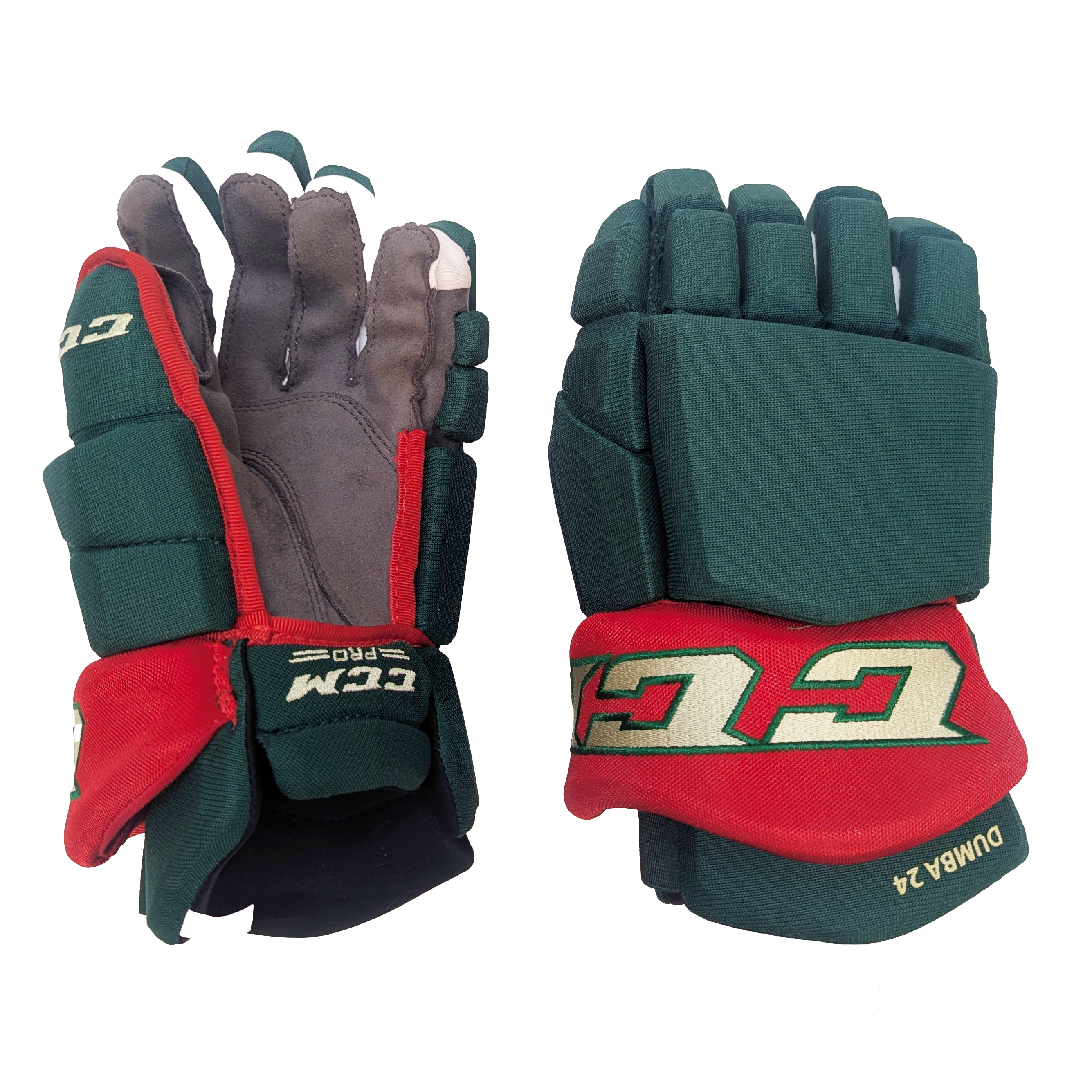 CCM HGTKPP - NHL Pro Stock Glove - Mathew Dumba (Green/Red/Gold)